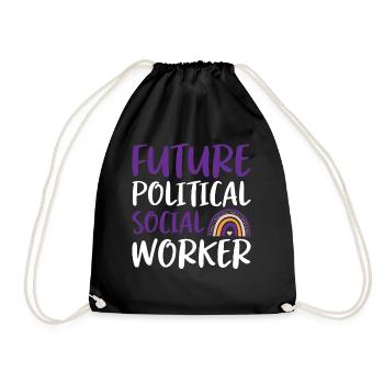 Futur travailleur social politique - Sac de sport léger - noir - Devant