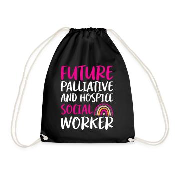 Futur travailleur social en soins palliatifs - Sac de sport léger - noir - Devant