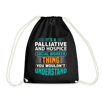 Travailleur social en soins palliatifs et en soins palliatifs - Sac de sport léger - noir - Devant