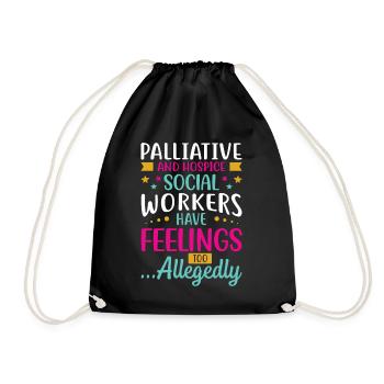 Travailleur social en soins palliatifs et en soins palliatifs - Sac de sport léger - noir - Devant
