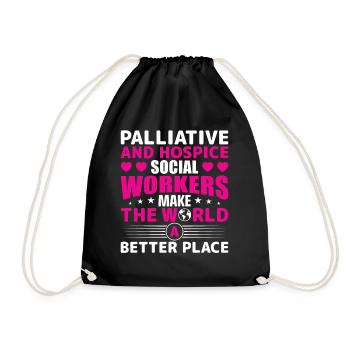 Travailleurs sociaux en soins palliatifs et en soins palliatifs - Sac de sport léger - noir - Devant