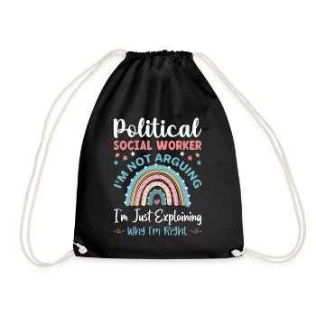 Travailleur social politique Je ne discute pas - Sac de sport léger - noir - Devant