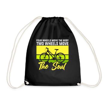 Quatre roues déplacent le corps Deux roues - vélo - Sac de sport léger - noir - Devant