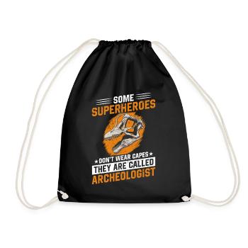 Archaeology Job Profession Work Archaeologist - Drawstring Bag - black - Front