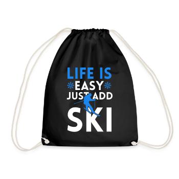 LA VIE EST FACILE AVEC LE SKI - Sac de sport léger - noir - Devant