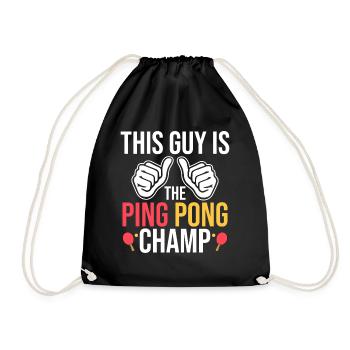 Ce gars est le champion de ping-pong - Sac de sport léger - noir - Devant
