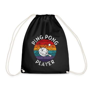 Joueur de Ping Pong - Tennis de Table - Sac de sport léger - noir - Devant