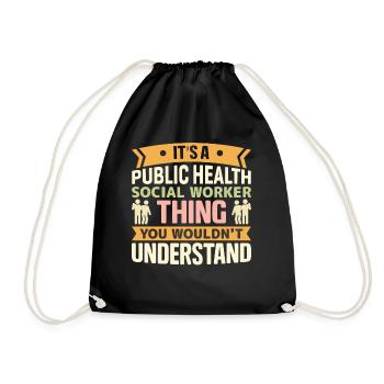 It's A Public Health Social Worker Thing - Drawstring Bag - black - Front