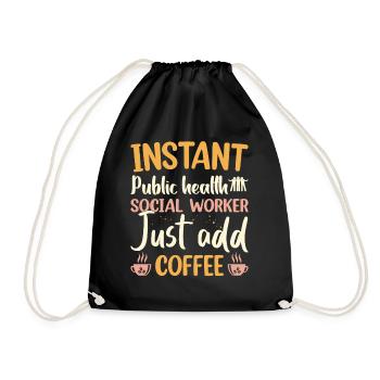 Instant Public Health Social Worker - Drawstring Bag - black - Front