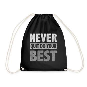 Motivate Inspire Encouragement Positivity Slogan - Drawstring Bag - black - Front