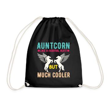 Tantecorn Like A Normal Aunt But Cooler - Drawstring Bag - black - Front