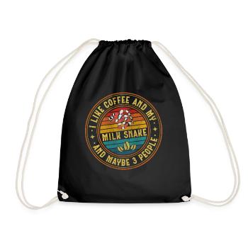 Café et mon serpent de lait et peut-être 3 personnes Boa - Sac de sport léger - noir - Devant