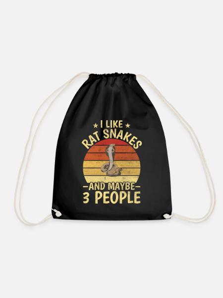 I Like Rat Snakes And Maybe 3 People Boa Reptile - Turnbeutel - Schwarz