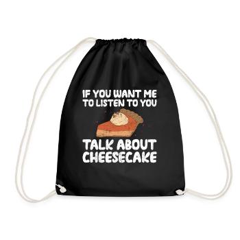 Parlez de Cheesecake Baker Baking Food lover - Sac de sport léger - noir - Devant