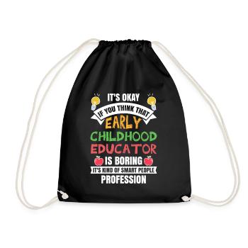 Enseignante en éducation de la petite enfance - Sac de sport léger - noir - Devant