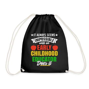 Enseignante en éducation de la petite enfance - Sac de sport léger - noir - Devant
