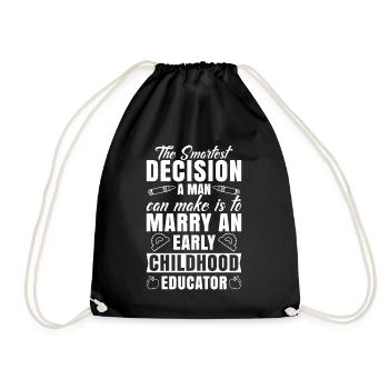 Early Childhood Educator Education Teacher - Drawstring Bag - black - Front