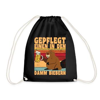 Geschenk zum Geburtstag - lustig Spruch JGA - Turnbeutel - Schwarz - Vorne
