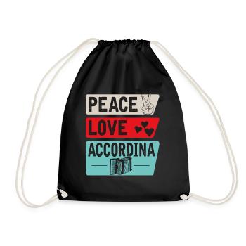 Paix Amour Accordina - Sac de sport léger - noir - Devant