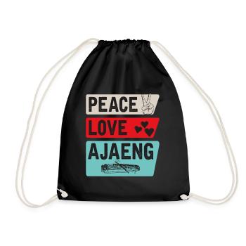 Paix Amour Ajaeng - Sac de sport léger - noir - Devant