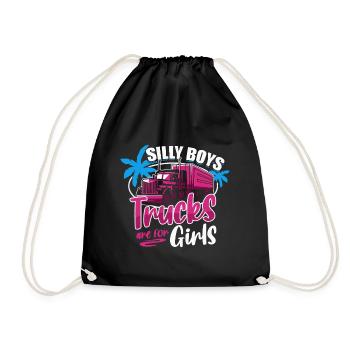 Silly Boys Trucks sont pour les filles - Trucker Girl - Sac de sport léger - noir - Devant