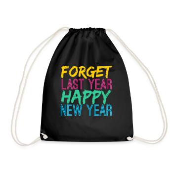 Oubliez la dernière année une nouvelle heureuse - Sac de sport léger - noir - Devant