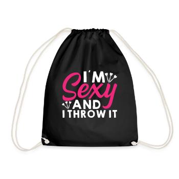 Je suis sexy et je le lance - Fléchettes - Sac de sport léger - noir - Devant