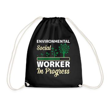 Environmental Social Worker In Progress Profession - Turnbeutel - Schwarz - Vorne