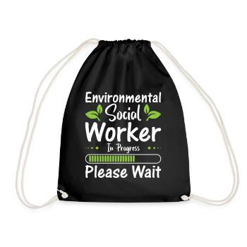 Environmental Social Worker In Progress Profession - Turnbeutel - Schwarz - Vorne