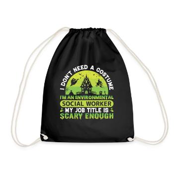 Environmental Social Worker Job Environmentalist - Drawstring Bag - black - Front