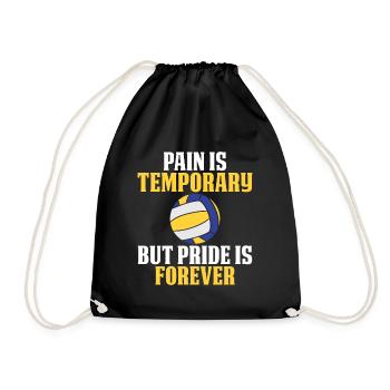 Pain is temporary but pride is forever - Drawstring Bag - black - Front
