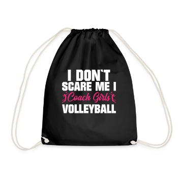 Ich Erschrecke Mich Nicht Coach Girls Volleyball - Turnbeutel - Schwarz - Vorne