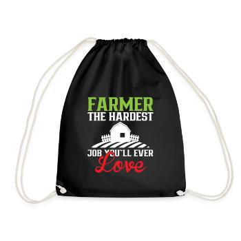 Agriculteur le travail le plus difficile que vous allez adorer Agriculteur - Sac de sport léger - noir - Devant