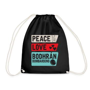 Peace Love Bodgrán Bombardino Joueurs - Sac de sport léger - noir - Devant