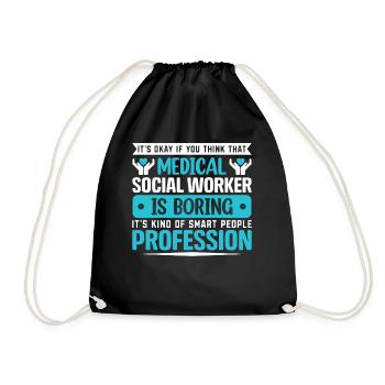 Travailleur social médical Emploi Hôpital - Sac de sport léger - noir - Devant