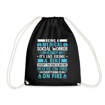 Travailleur social médical Emploi Hôpital - Sac de sport léger - noir - Devant