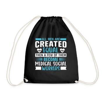 Travailleur social médical Emploi Hôpital - Sac de sport léger - noir - Devant