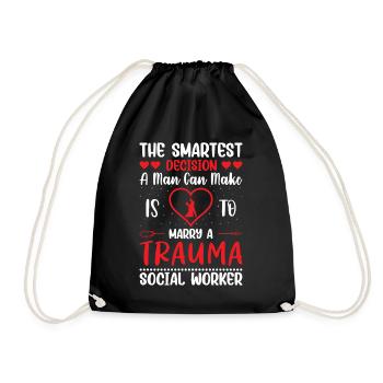 Trauma Travailleur social Profession Emploi Santé mentale - Sac de sport léger - noir - Devant