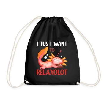 Je veux juste me détendre - Drôle d’axolotl - Sac de sport léger - noir - Devant