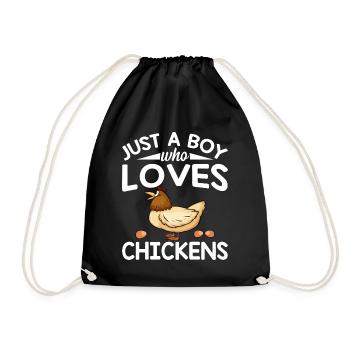 Seulement un garçon qui aime les poulets - Chicken Lover - Sac de sport léger - noir - Devant