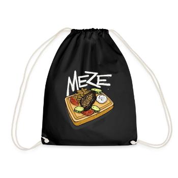 Meze Mezze Plats Balkan Meze Food Lover - Sac de sport léger - noir - Devant