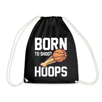Born To Shoot Hoops disant pour les joueurs de basket-ball - Sac de sport léger - noir - Devant