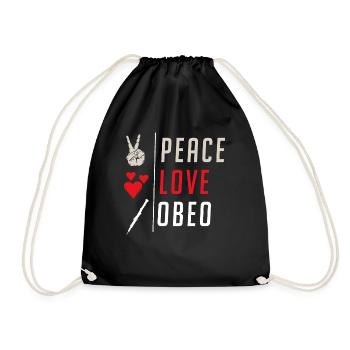 Peace Love Obeo Instrument Musical - Sac de sport léger - noir - Devant