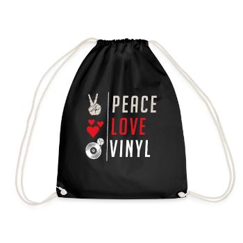 Tourne-disque d’instruments de musique en vinyle - Sac de sport léger - noir - Devant