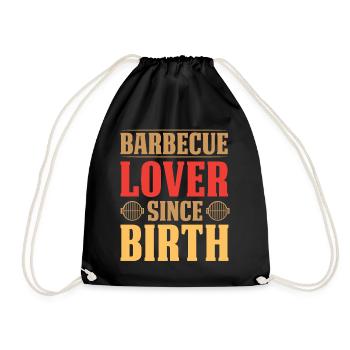 Grill lovers since birth – Grilling - Drawstring Bag - black - Front