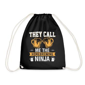 They Call Me The Homebrewing Ninja Craft Beer - Drawstring Bag - black - Front