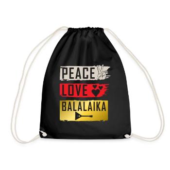 Peace Love Snare Drum Marching Band - Sac de sport léger - noir - Devant