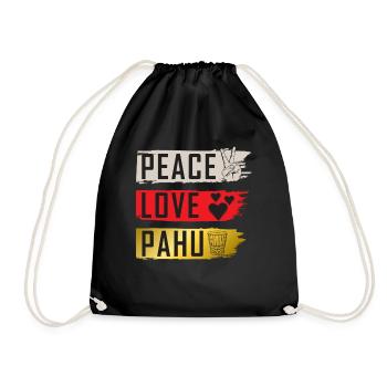 Peace Love Pahu Tambour Instrument de musique - Sac de sport léger - noir - Devant