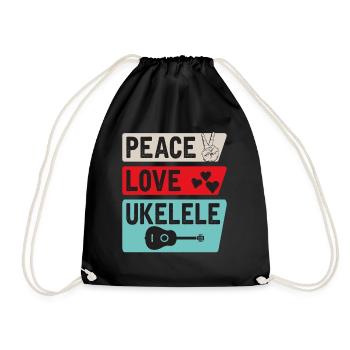 Peace Love Ukelele Instrumenteurs - Sac de sport léger - noir - Devant