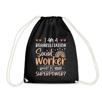 I'm A Rehabilitation Social Worker Profession - Drawstring Bag - black - Front